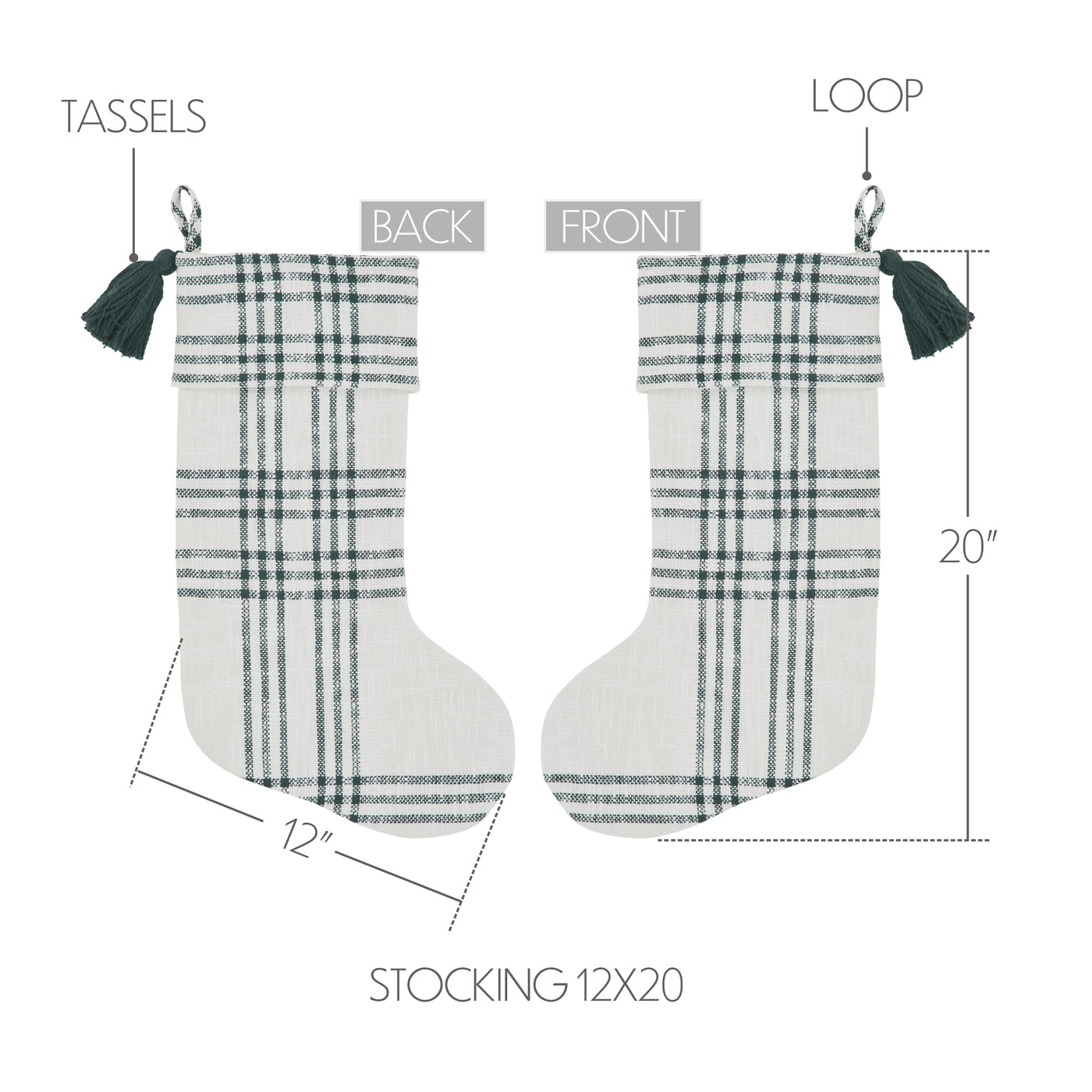 Pine Grove Plaid 20" Christmas Stocking