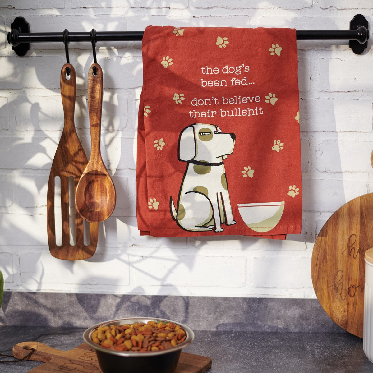 💙 Dog's Been Fed Don't Believe Their Bull Kitchen Towel