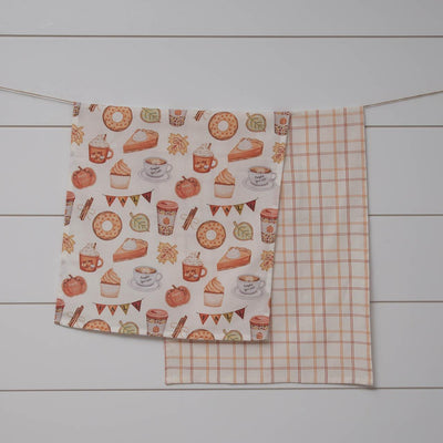 Set of 2 Pumpkin Spice Tea Towels