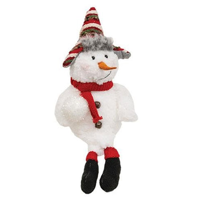 Set of 2 Stuffed Fleece Snowman Sitters