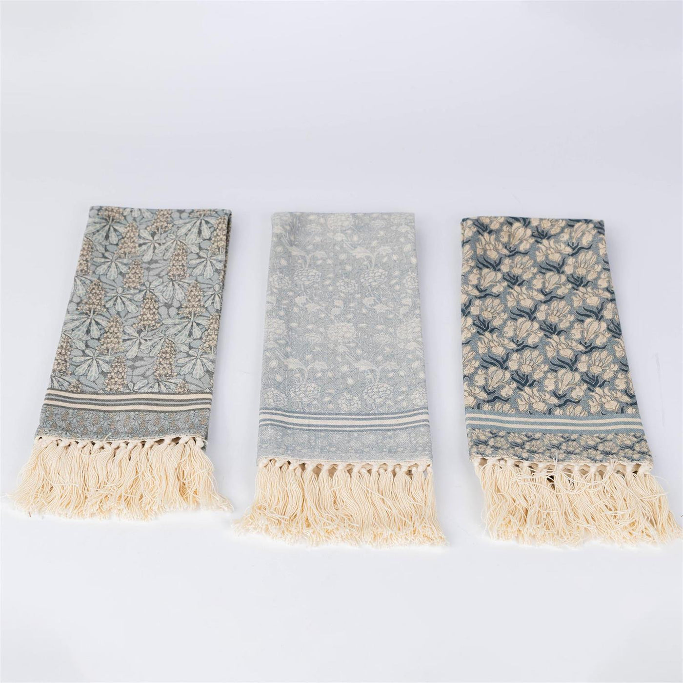 Windward Blue Print Tea Towels Set of 3