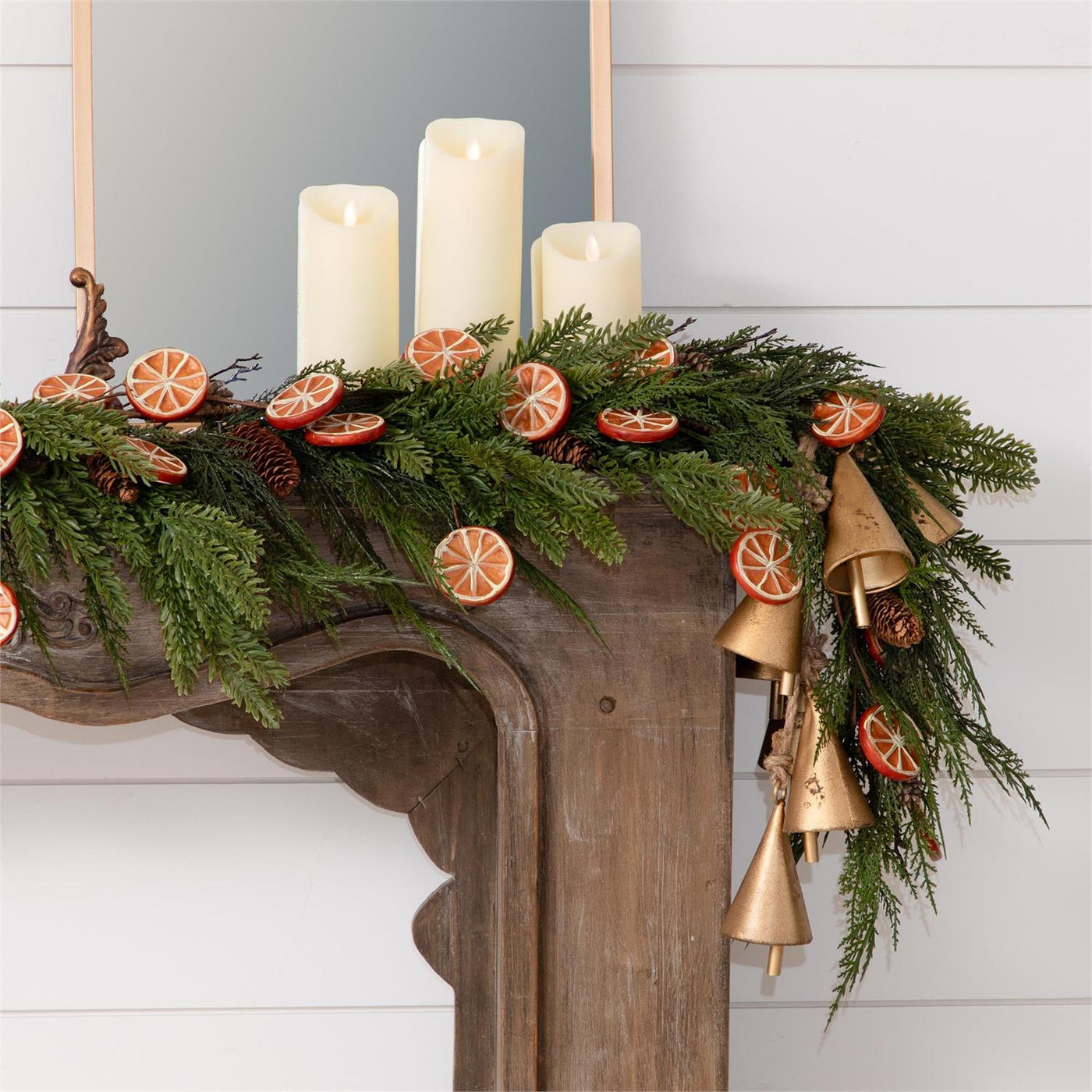 Faux Dried Oranges 47" Garland