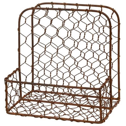 💙 Rustic Metal Chicken Wire Napkin Holder