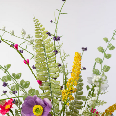 💙 Mixed Spring Wildflowers 26" Faux Floral Spray