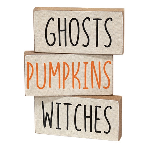 Set of 3 Witches Pumpkins Ghosts Halloween Mini Sticks