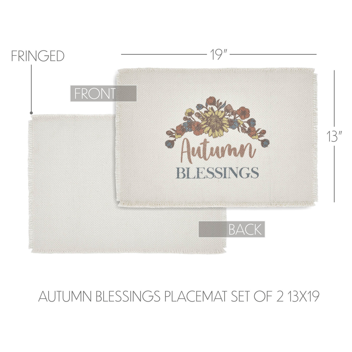Set of 2 Autumn Blessings Placemats