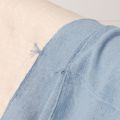 Dusty Blue Fringed Throw