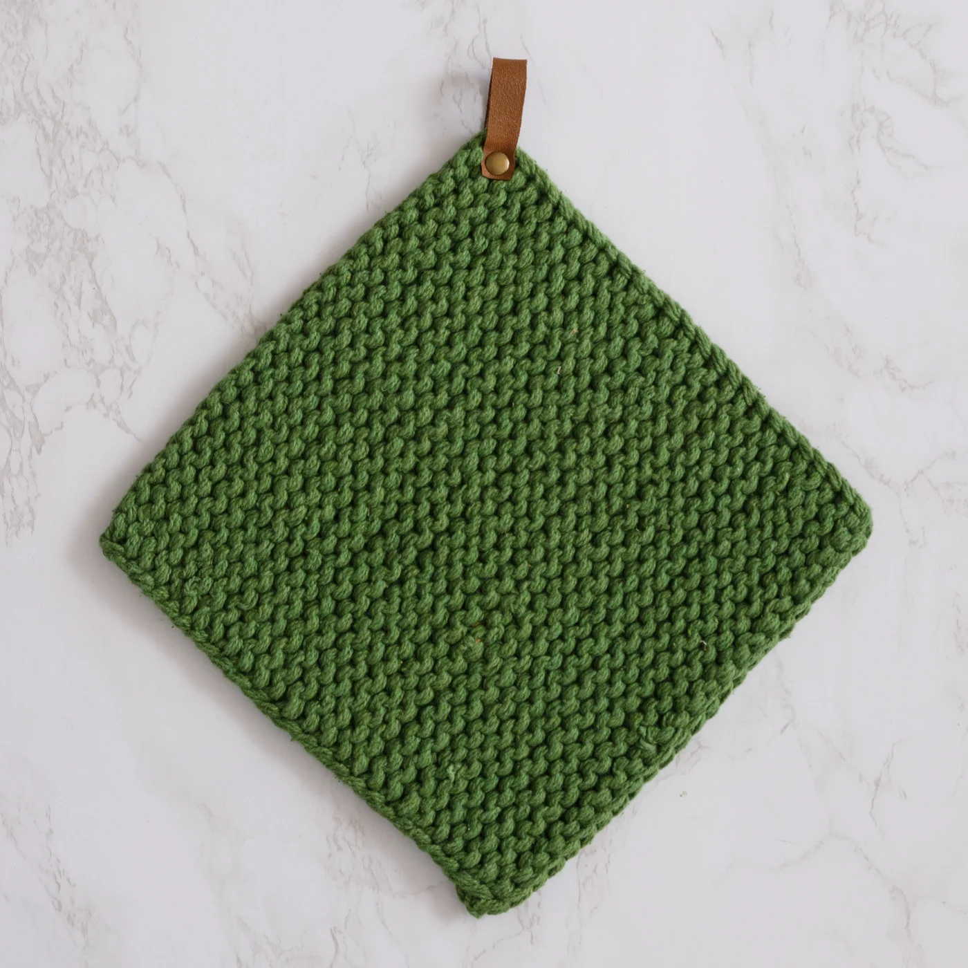 💙 Fern Green 8" Knitted Pot Holder