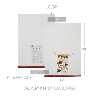 Every Year I Fall For Pumpkins Tea Towel