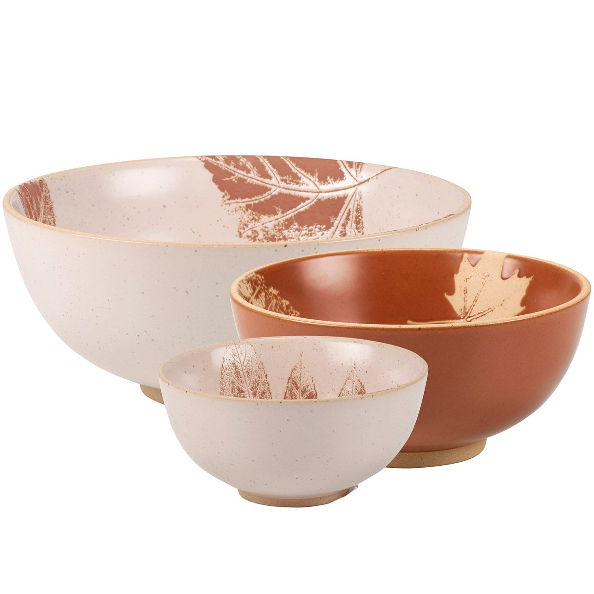 Set of 3 Fall Leaves Bowl Set