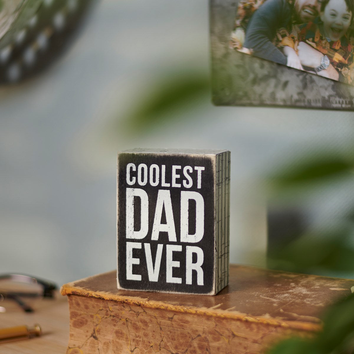 Coolest Dad Small 4" Box Sign