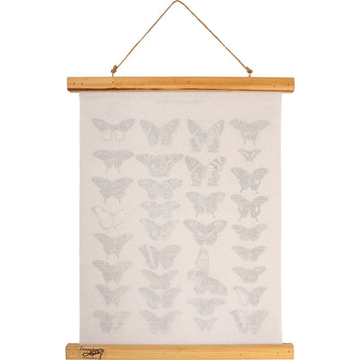 Natural-Style Butterfly Canvas Wall Hanging Decor