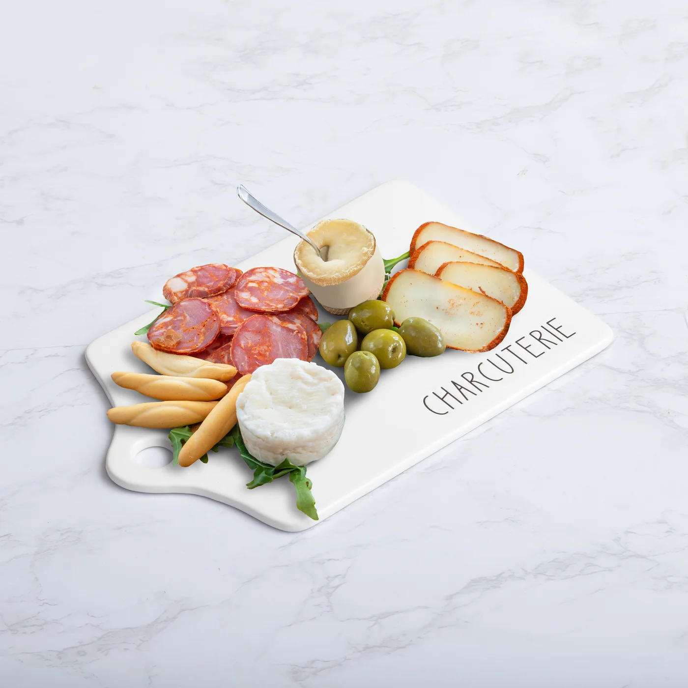 White Ceramic Charcuterie Board