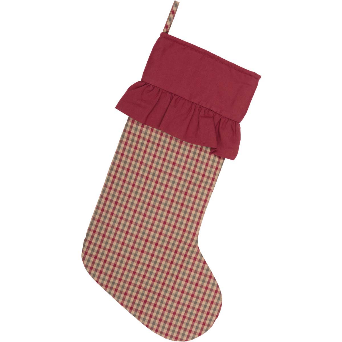 Jonathan Plaid Christmas Stocking 20"