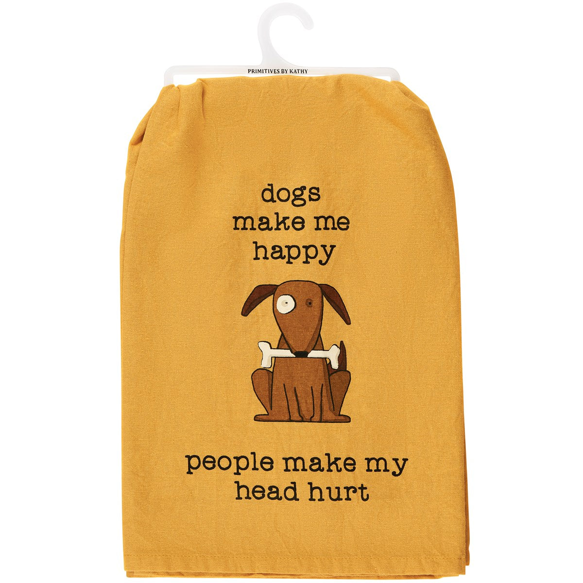 Dogs Make Me Happy People Make My Head Hurt Kitchen Towel