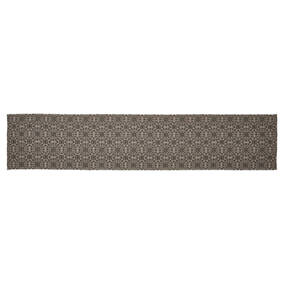 Custom House Black Tan Jacquard 60" Table Runner