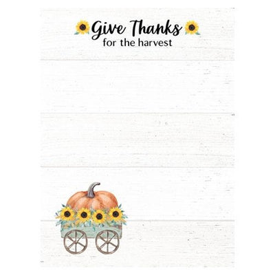 Give Thanks for the Harvest Fall Magnetic Notepad
