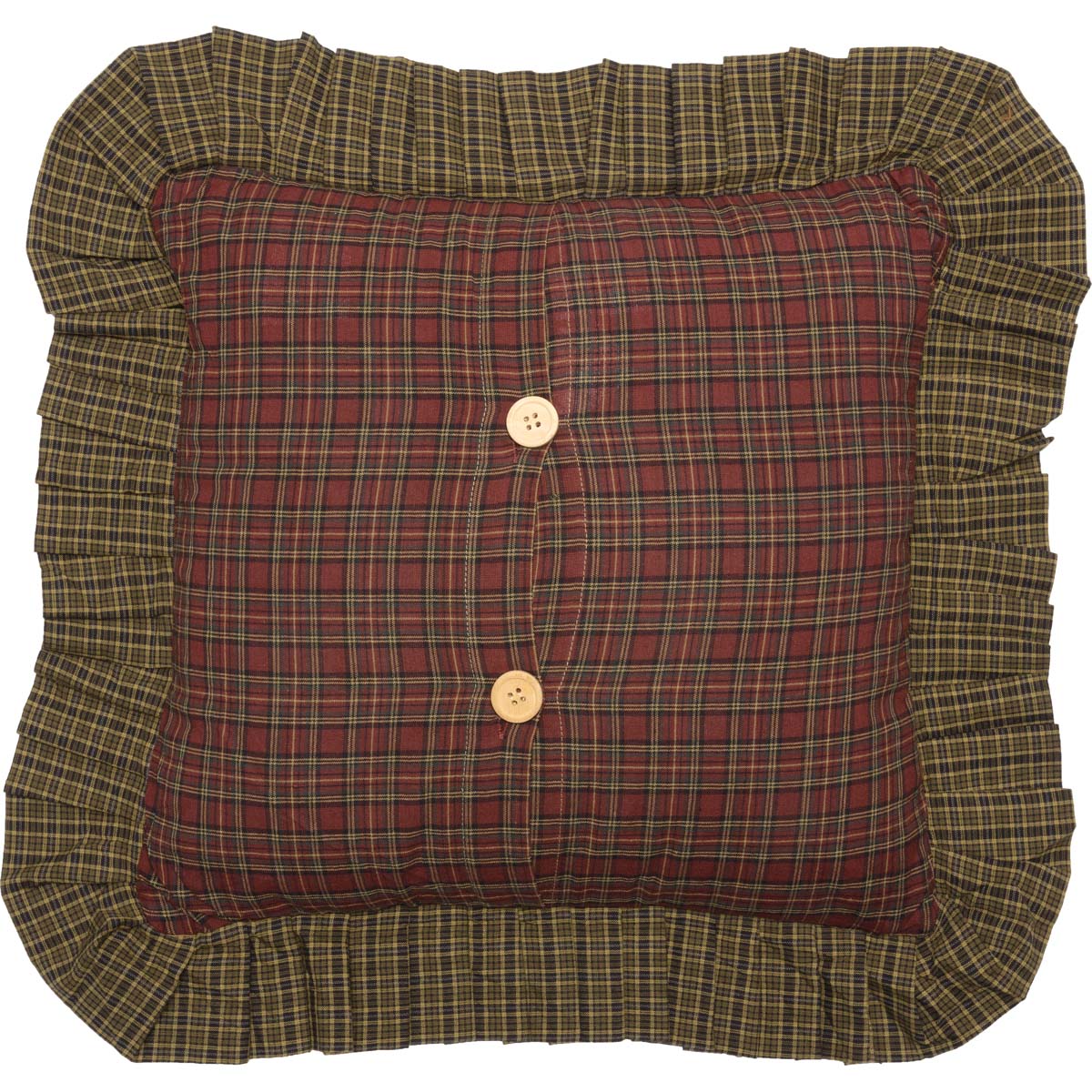 💙 Tea Cabin Fabric Ruffled 16" Pillow