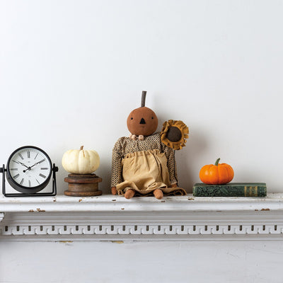Sunflower Susie Fabric Fall Jack O Lantern Doll