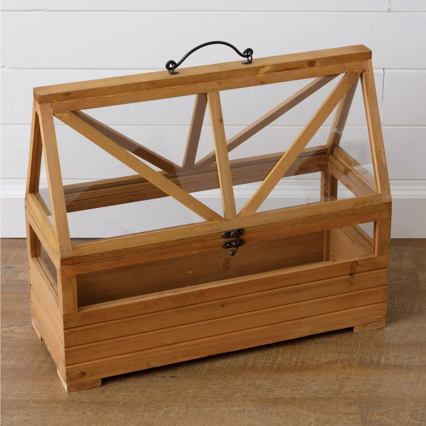 Open Wood Terrarium Tabletop Container 19" H
