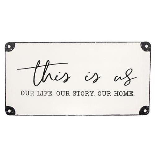 This Is Us 24" Distressed Metal Sign