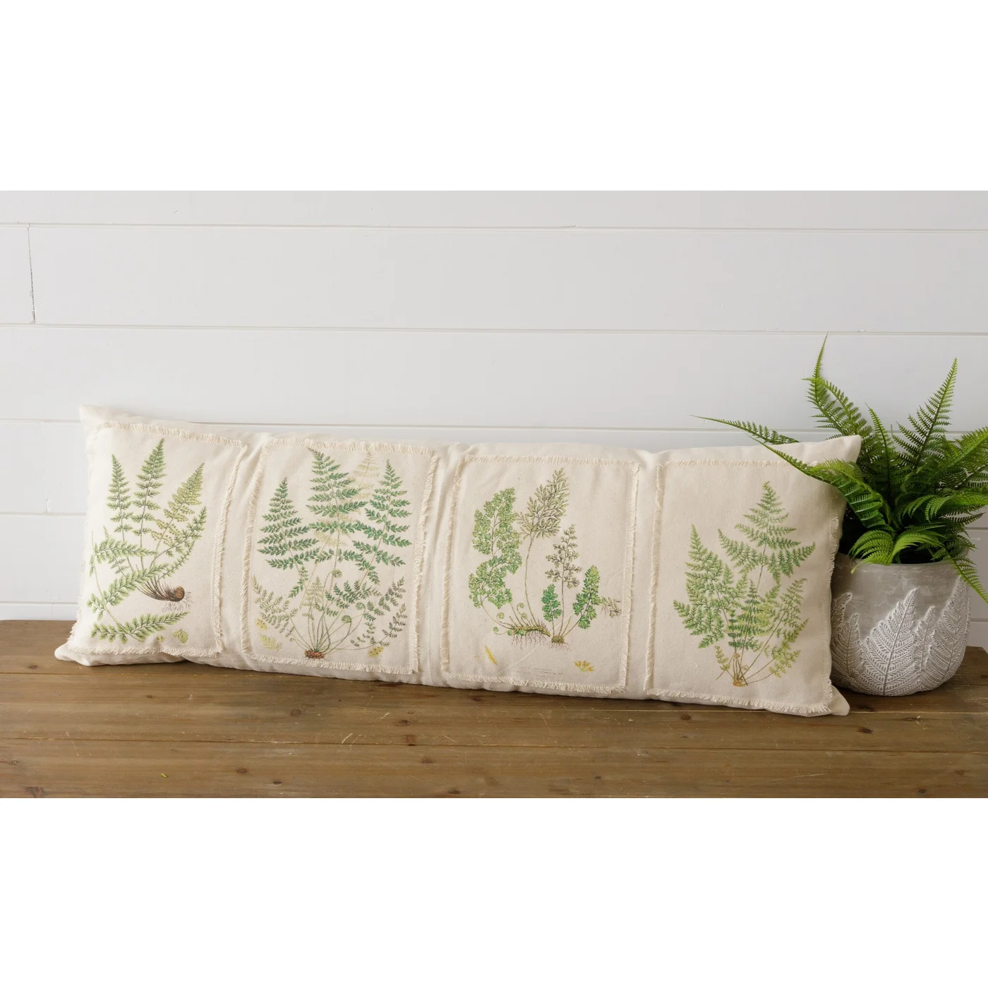 Botanical Ferns Prints Lumbar Pillow