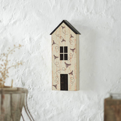 Buzzy Bees Saltbox House with Bee Trails 10" H Wall Sign