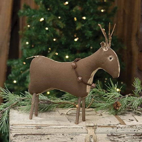 Stiffened Fabric Primitive Standing Reindeer