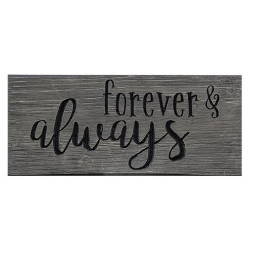 Forever & Always 8" Engraved Wooden Sign