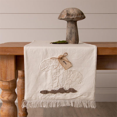 Raggedy Mushroom With Fabric Tag 71" Table Runner