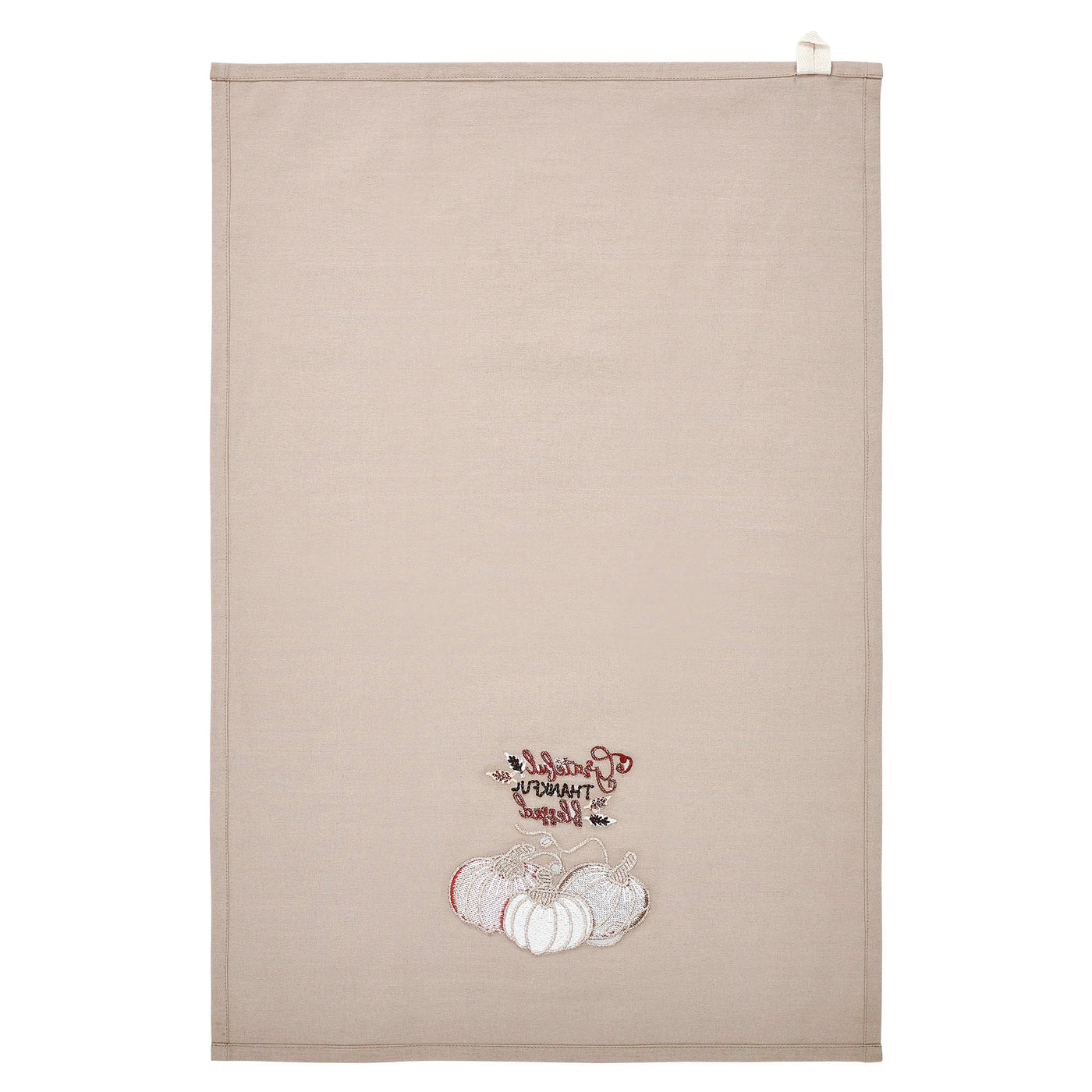 Grateful Thankful Blessed Pumpkins Tea Towel