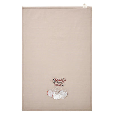 Grateful Thankful Blessed Pumpkins Tea Towel