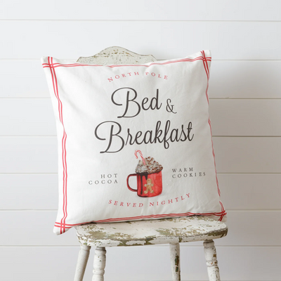 North Pole Bed And Breakfast 20" Throw Pillow