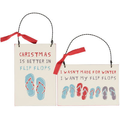 DAY 10 ✨ 25 Days of Ornaments ✨ Christmas is Better in Flip Flops Ornament Set