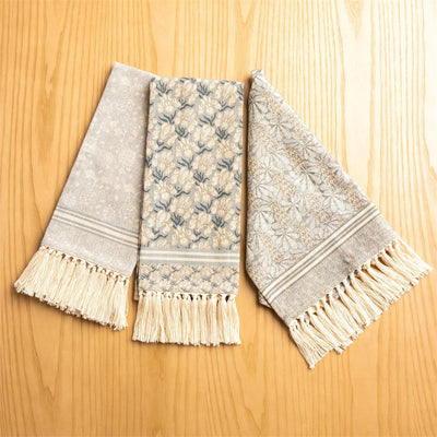 Windward Blue Print Tea Towels Set of 3