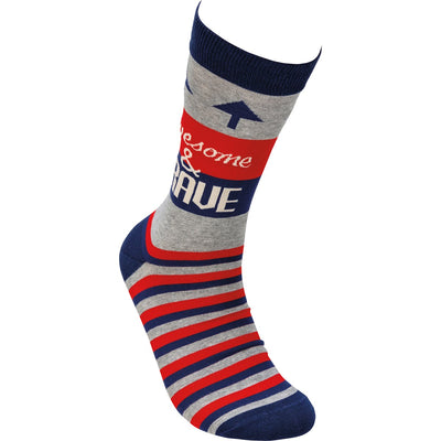 Awesome & Brave Fun Novelty Socks
