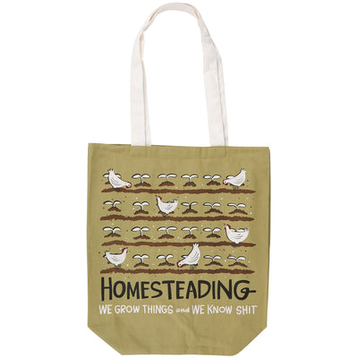 💙 Homesteading We Grow Things and Know Sh*$ Tote Bag