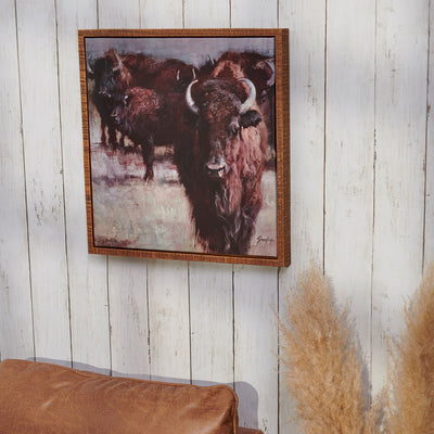 Herd of Buffalo 16" Canvas Wall Art