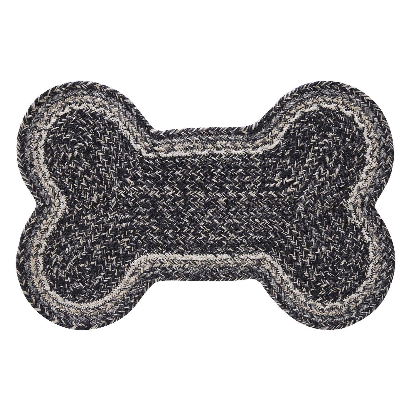 Sawyer Mill Black White Indoor/Outdoor Medium Bone Shaped Rug