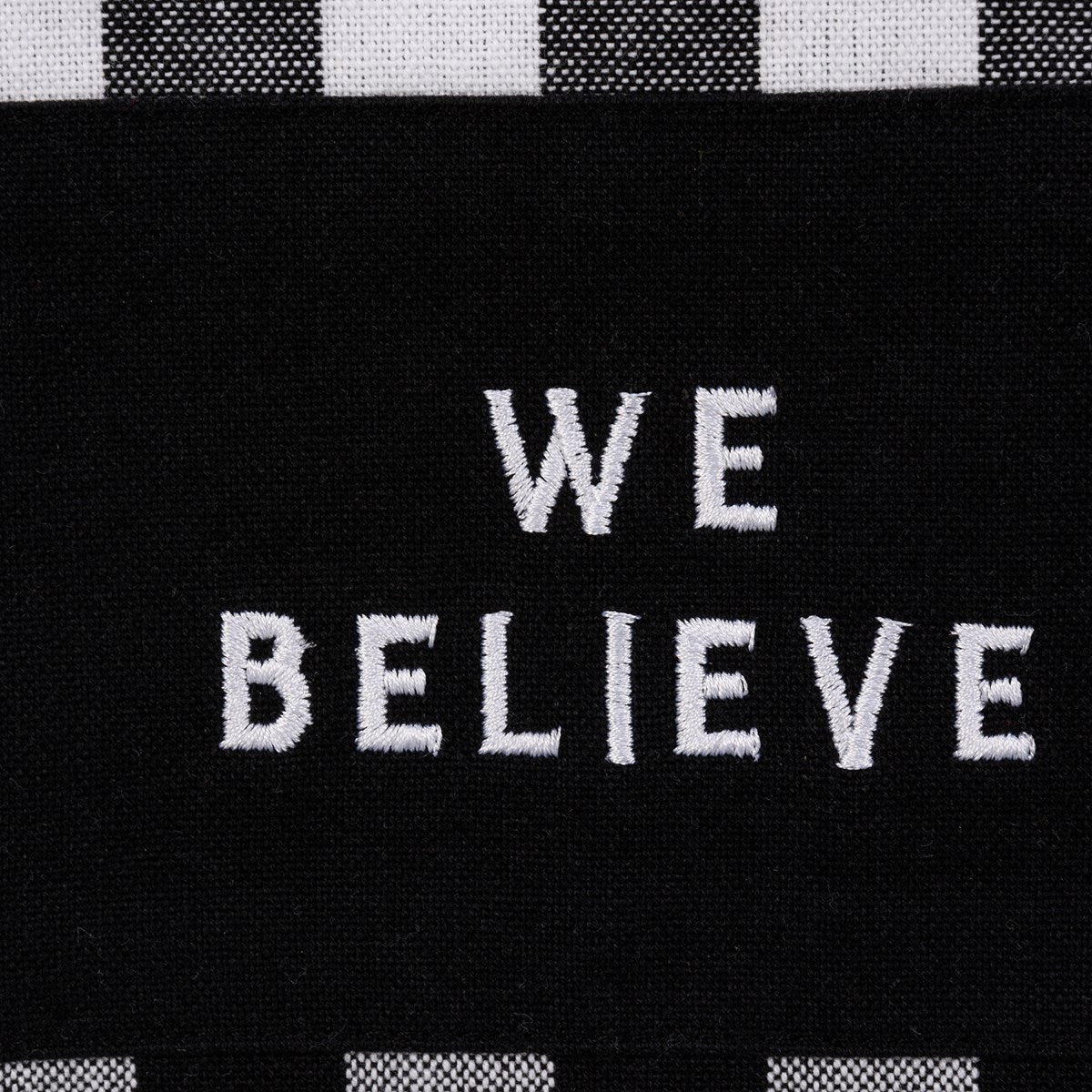 Surprise Me Sale 🤭 💙 We Believe Black and White Buffalo Check Kitchen Towel