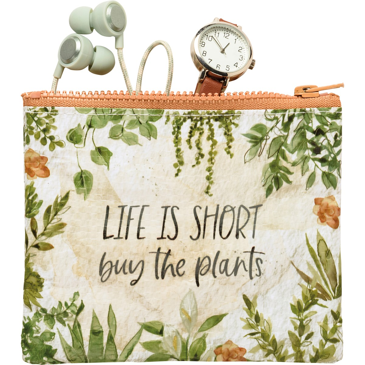 Life is Short Buy the Plants Zipper Wallet