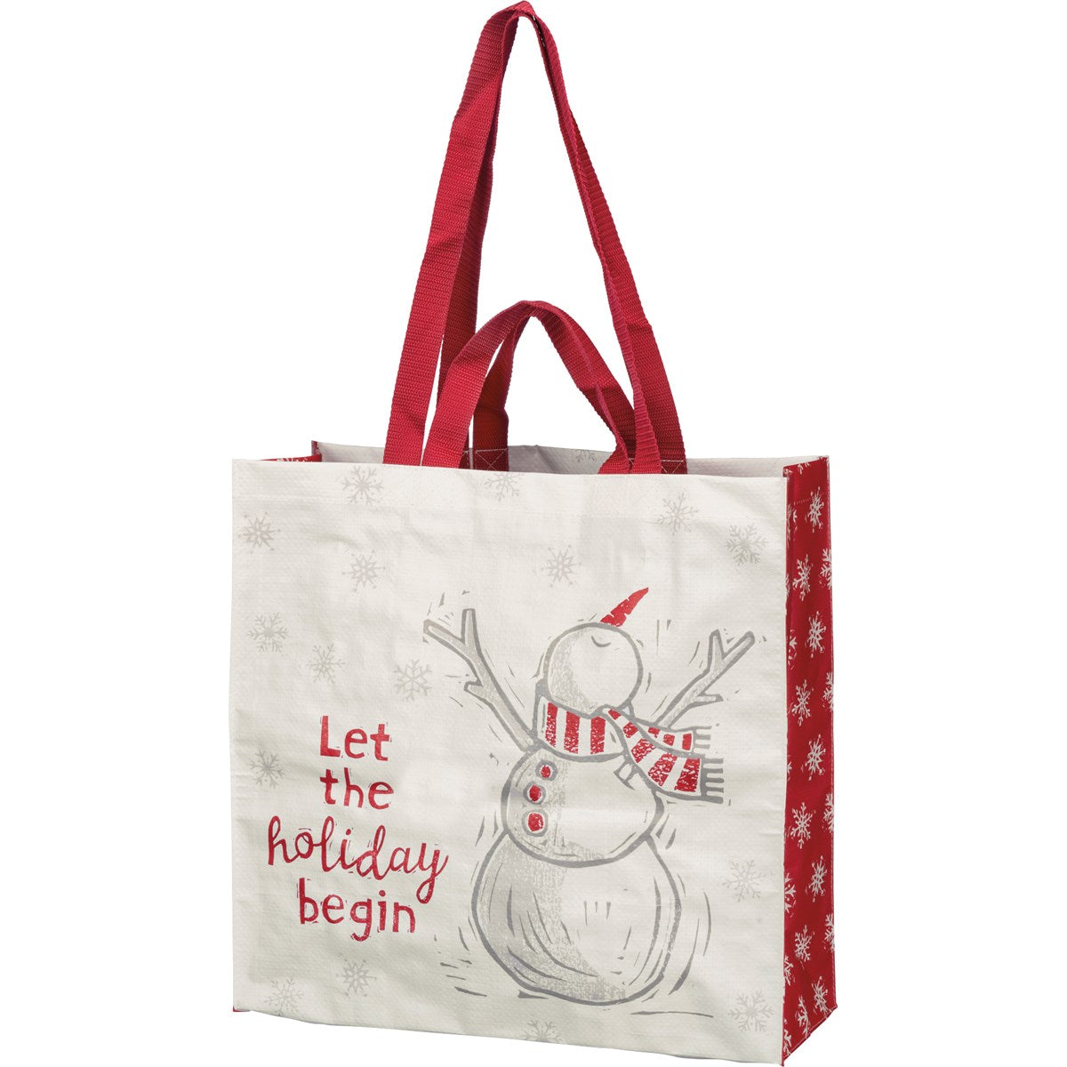 Let The Holiday Begin Snowman Reusable Market Tote Bag
