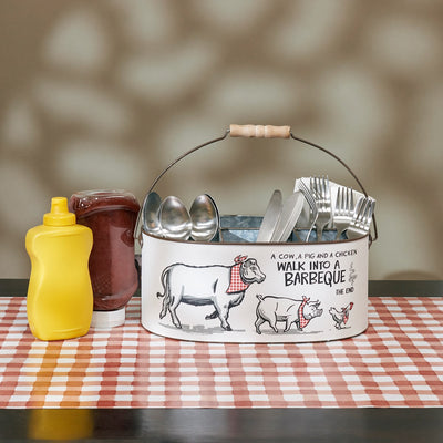 A Cow Pig and Chicken Barbeque Caddy