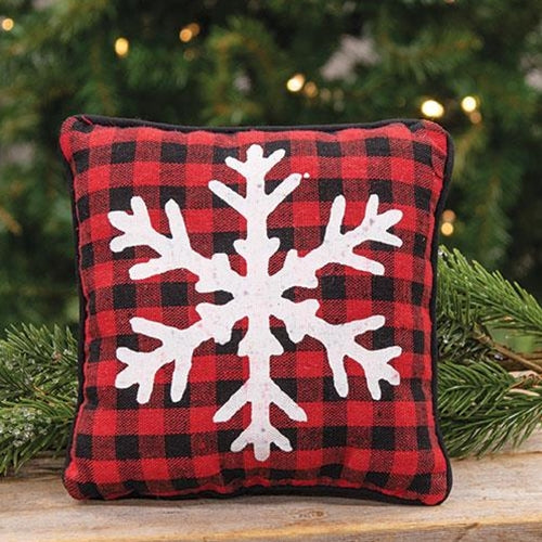 Snowflake Lodge 6" Mini Decorative Pillow