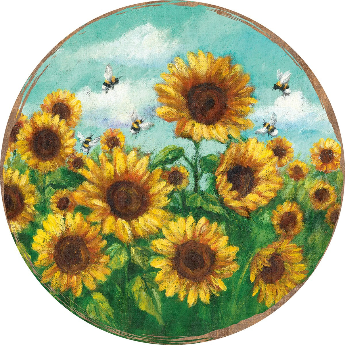 Sunflower Round 16" Paper Placemat