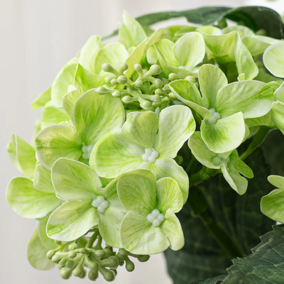 Green Hydrangea 17" Faux Floral Bush