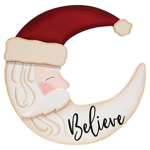 Believe Santa Moon 15" Wall Hanger