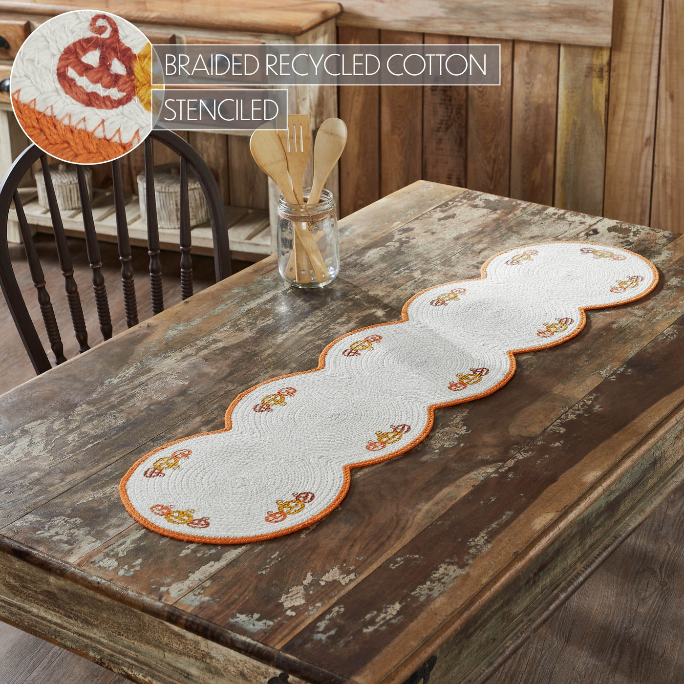 Country Halloween Stencil 48" Table Runner
