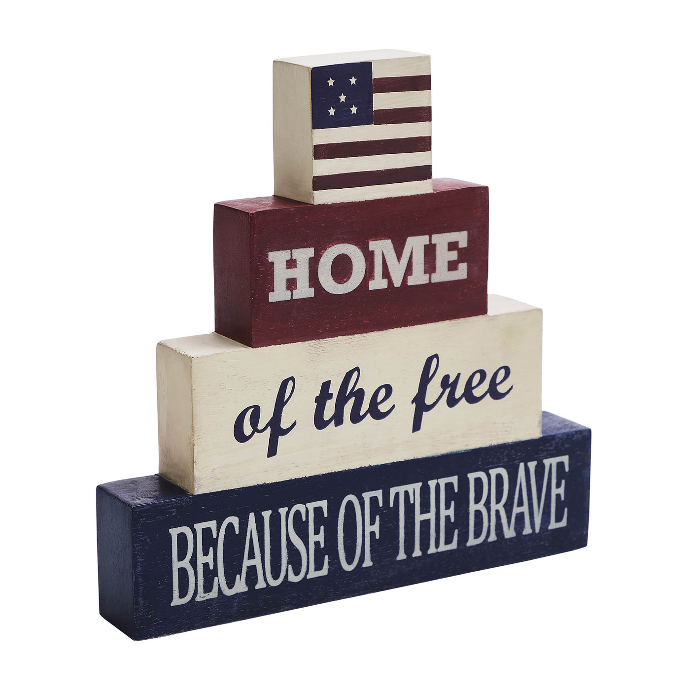 Home Of The Free Wooden Block Stack