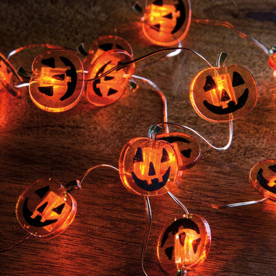 Jack O'Lantern Wire Lights Battery Powered